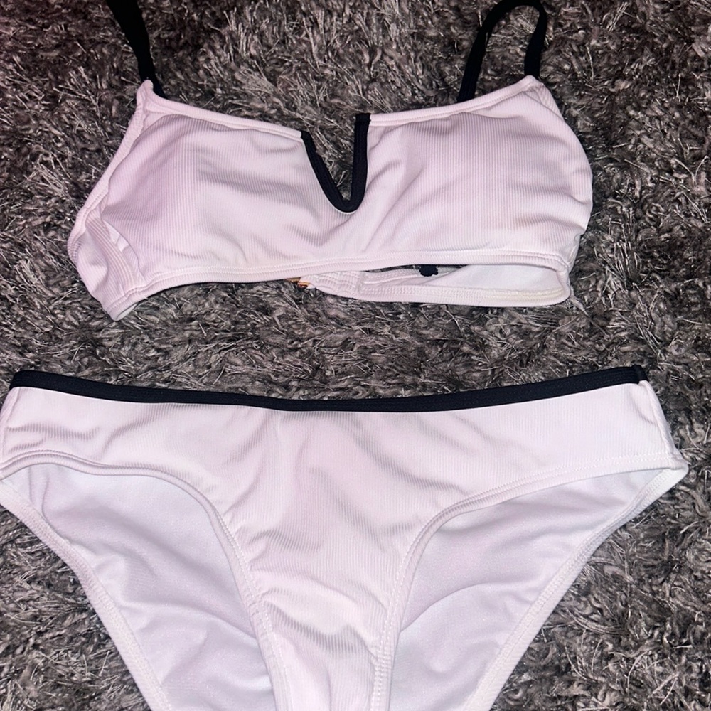 White and black bikini
